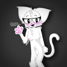 :d animal_ears arms_up background black_background black_eyes blush boobs breasts cat_ears cat_tail emoji emoji_cat english_text eyebrows feline female full_body fur furry furry_female furry_only furry_uwu genitals heart-shaped_pupils heart_ears incredibox incredibox_mod naked_female nipples no_sex open_mouth paws pink_nipples pussy sprunki tail text tiktok vagina watermark wenda_(sprunki) white_(sprunki) white_body white_fur white_skin youtube youtube_shorts