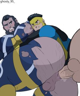 anal anal_sex ass beard big_ass big_ass_(male) big_butt big_butt_(male) big_pecs big_sub big_sub_small_dom big_sub_small_top bubble_ass bubble_butt daddy dilf gay gay_sex invincible invincible_(superhero) male mark_grayson masked masked_male muscular muscular_male no_goggles_mark_(invincible) ripped_clothes ripped_clothing size_difference small_dom_big_sub tagme the_immortal younger_penetrating_older