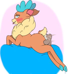 2024 anal anal_sex anix_space antlers anus ass blue_antlers blue_eyes blue_hooves blush bodily_fluids closed_eyes cum cum_in_ass cum_inside deer digital_drawing_(artwork) digital_media_(artwork) disembodied_penis eye_roll female female_focus female_penetrated feral feral_penetrated flat_colors fluffy fur genital_fluids genitals grin hi_res hooves horn looking_pleasured lying male male/female male_penetrating male_penetrating_female mammal multicolored_body multicolored_fur new_world_deer on_front orange_body orange_fur penetration penile penile_penetration penis penis_in_ass reindeer scut_tail sex short_tail simple_background smile solo_focus tail them's_fightin'_herds tongue tongue_out two-tone_body two-tone_fur velvet_reindeer_(tfh) yellow_body yellow_fur