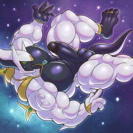 1:1 arceus big_penis darkpolari earth feet game_freak generation_4_pokemon genitals green_nipples hi_res jewelry legendary_pokemon male male_only multicolored_body muscular nintendo nipples penis planet pokemon pokemon_(species) polarisart ring rings_on_legs solo solo_focus solo_male