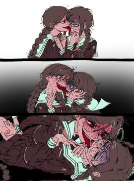 /// 2girls asian blush blushing_female crying crying_female danganronpa danganronpa:_trigger_happy_havoc danganronpa_(series) danganronpa_1 danganronpa_ultra_despair_girls digital_media_(artwork) dominant dubcon dubious_consent extreme_french_kiss female_only femcel forced_kiss forced_kissing forced_yuri fukawa_touko genocide_jack genocide_jill genocider_shou glasses glasses_on_face gradient_background hand_on_thigh japanese_female kissing kissing_self lesbian_kiss lesbians_kissing long_tongue murderer saliva same_person self_harm_scars self_love selfcest serial_killer sexual_assault simple_background snake_tongue split_personality submissive sweating sweating_profusely technical_incest technically_lesbian_incest technically_yuri_incest tongue tongue_kiss tongue_out touching_leg toxic toxic_yuri visible_breath yuri