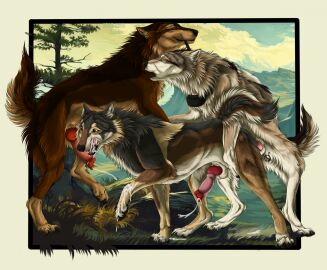 2024 4_toes amber_eyes anal anal_sex animal_genitalia animal_penis ass balls bodily_fluids brown_body brown_fur canid canine canine_genitalia canine_penis canis claws closed_eyes cloud collar collar_tag cum cum_in_mouth cum_inside cum_on_feet cum_on_ground digital_drawing_(artwork) digital_media_(artwork) digitigrade doggy_style ear_piercing ear_ring erection eunuch feet fellatio feral feral_on_feral feral_penetrated feral_penetrating feral_penetrating_feral from_behind_position from_front_position fur genital_fluids genitals grass grey_body grey_fur group group_sex hi_res karn_(karn_the_wolf) knot leash leash_in_mouth leash_pull licking male male/male male_penetrated male_penetrating male_penetrating_male mammal meiko_(umbre2597) mountain mounting msdeadsoul object_in_mouth obscured_penetration open_mouth oral paws penetration penile penile_penetration penis penis_in_ass piercing plant quadruped raised_leg raised_tail ring_piercing sex signature sky spitroast tail taki_(taki-wolf) tan_body tan_fur tattoo threesome toes tongue tongue_out tree trio white_body white_fur wolf yellow_eyes