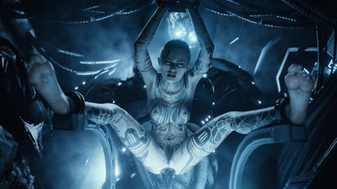 1boy 1girls 1monster 3d alien alien/human anal anal_sex areolae ass bare_arms bare_legs bare_shoulders barefoot big_bulge big_penis bioware black_hair blender body_tattoo bondage breasts cable captured completely_naked completely_nude corruption cybernetic_eye cybernetic_penis cyborg defeated device domination duo feet feet_apart female female_human female_human/male_monster female_penetrated from_behind full_body_tattoo genitals glowing_eyes hairy_pussy hourglass_figure human_female indoors inside interspecies jack_(mass_effect) legs legs_apart light-skinned_female light_skin lipstick male male/female mass_effect mass_effect_3 mechanical_arm mechanical_fixation mechanical_penis medium_breasts monster monster_rape naked naked_female nipples no_balls nude nude_female orgasm_factory penile penile_penetration penis penis_in_ass ponytail pubic_hair pussy raped_by_monster reaper_(mass_effect) resisting restrained restrained_feet restrained_wrists robot sci-fi sex shackled shackled_ankles shackled_wrists shaved_sides short_hair side_shave size_difference skinny skull_head small_breasts soles spread_legs straight taken_from_behind tattoo tattoos thighs tight_fit toes turian visible_pussy xenophilia zmsfm