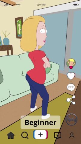 3d 3d_(artwork) 3d_animation abs adult_swim animated animation beth_smith blender dancing female female_only jessica_(rick_and_morty) lifted_skirt looking_at_viewer looking_back muscular muscular_arms muscular_female muscular_thighs music rick_and_morty shaking_ass shaking_butt space_beth splits summer_smith tagme thespig tiktok tiktok_overlay twerk twerking vertical_video video
