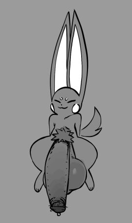 1boy 2d 2d_(artwork) 2d_artwork balls ballsack big_balls big_penis foreskin fur furry furry_male furry_only ic0nmon icon_(ic0nmon) long_ears male male_focus male_only penis penis_bigger_than_body precum pubes pubic_hair solo solo_focus solo_male tagme tail teapot_(body_type) uncircumcised