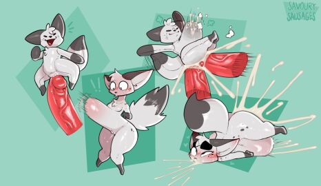 1girls 2024 2boys 2d ambiguous_background ambiguous_species anal anal_insertion anal_penetration anal_sex animal_ear_fluff animal_ears animal_genitalia animal_penis anus ass asshole belly_bulge big_ass big_tail black_fur blush blush_lines canine canine_genitalia canine_penis cum cum_drip cum_from_mouth cum_from_nose cum_in_ass cum_in_mouth cum_in_pussy cum_inside cum_leaking cum_leaking_out cum_leaking_out_of_mouth cum_splash cum_splatter cum_through cumflation double_penetration excessive_cum excessive_genital_fluids female female_focus female_penetrated flat_chest flat_chested furry green_background grey_fur huge_cock male naked nude nude_female original original_character penetration penis pleasure_face plush_toy plushie plushie_fucking plushie_penetrated pussy pussy_penetration red_penis ripped_plushie savourysausages sentient_object sentient_plush shortstack simple_background tail vagina vaginal_insertion vaginal_penetration vaginal_sex voodoo voodoo_cum voodoo_doll voodoo_inflation voodoo_penetration voodoo_sex watermark white_fur