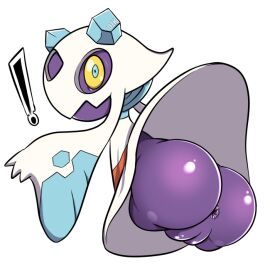 2018 alpha_channel anus ass asshole blue_eyes bone bottomless bottomless_skirt bubble_ass bubble_butt cleft_of_venus clothed clothing dzk exclamation_point female female_humanoid froslass generation_4_pokemon genitals ghost head_arms humanoid ice legless looking_at_viewer looking_back low-angle_view nintendo no_humans no_panties plump_labia pokemon pokemon_(species) pseudo_clothing puffy_pussy purple_body purple_skin pussy simple_background skull skull_head solo spirit surprise transparent_background upskirt wide_eyed wind_lift yellow_sclera