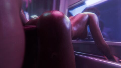 1boy 1girls 3d ass ass_focus cyberpunk_2077 female male no_artist no_source v_(cyberpunk_2077) valerie_(cyberpunk_2077)
