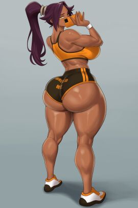 1girls ass ass_focus big_ass big_breasts big_thighs bleach breasts bust busty chest curvaceous curvy curvy_figure dark-skinned_female dark_skin digital_media_(artwork) fat_ass female female_only hips hourglass_figure huge_ass huge_breasts huge_thighs large_ass large_breasts large_thighs legs mature mature_female shihouin_yoruichi slim_waist solo thick thick_hips thick_legs thick_thighs thighs toomywoomy voluptuous waist wide_hips wide_thighs