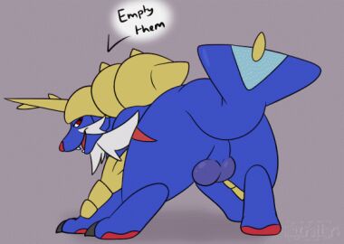 2d_animation alex.fetter animated ass backsack balls ballsack blue_body blue_fur breath claws fangs feral frame_by_frame fur generation_5_pokemon genitals grey_background looking_at_viewer looking_back looking_back_at_viewer male male_only nintendo panting pokemon pokemon_(species) presenting presenting_balls presenting_hindquarters sampson_(alex.fetter) samurott shaking_ass shaking_butt simple_background solo teeth tongue