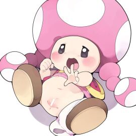 nintendo pussy skirt_lift super_mario_bros. toadette upskirt