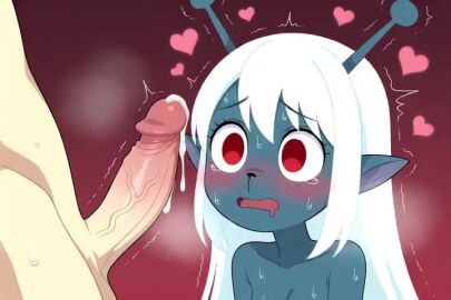 ai_generated blush breasts bulge_in_face cock_hungry cock_shock cock_worship cumshot dark-skinned_female drooling emoji_alien_(samurai_jack) female heart_symbol horny_female large_penis looking_at_penis male nervous_face nervous_female nervous_sweat open_mouth penis penis_awe penis_on_face rubbing_penis_on_face samurai_jack shocked_expression small_breasts steaming_body steamy_breath surprised_expression sweaty_body sweaty_breasts tagme thick_penis trembling twintails veiny_penis video wanting_cock wanting_cum