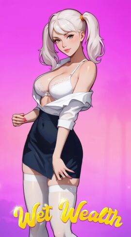 1girls 2girls 3d 3d_animation ai_generated animated balls big_ass club duo female g16:9_aspect_ratio game_cg games glasses light-skinned_female light-skinned_male male male_moaning moan moaning mobile_game nutaku short_video shorter_than_30_seconds sitting sofia sound stockings stripes swimsuit tagme testicles video video_game video_games wet_wealth