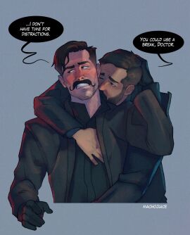 agent_stone aroused aroused_face beard black_hair blush boss_and_employee brown_hair dr._eggman dr_robotnik eggman flustered gay hand_in_clothes machojuice male male_only masturbation moustache no_visible_genitalia original_film paramount_pictures robotnik seductive sega sonic_(series) sonic_the_hedgehog_(film) sonic_the_hedgehog_(series) speech_bubble wink yaoi