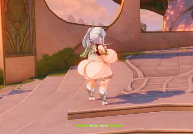 3d ass big_ass big_breasts breasts dotolie3d female female_only genshin_impact gigantic_ass gigantic_breasts huge_ass huge_breasts mod nahida_(genshin_impact) screencap screenshot shortstack