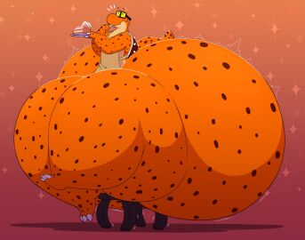 ass ass_built_separately big_ass big_butt bubble_ass bubble_butt colossal_ass eating gigantic_ass huge_ass hyper_ass male noirbutt non-human non-human_only sitting sitting_on_chair toony