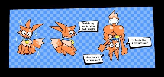 anus arms_out ass balls big_ass big_butt clothing collar dialogue eevee eyelashes femboy feral flaccid floating_hands freckles generation_1_pokemon genitals gloves handwear hanging_by_tail heart_eyes heart_symbol held_by_tail hi_res male name_tag nintendo penis pokemon pokemon_(species) pokemon_only profanity saggy_balls simple_background small_penis solo suta-star tail tail_grab thick_thighs toony upside-down