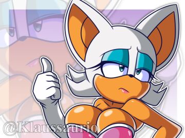 anthro anthro_female anthro_only breasts clothing female furry furry_female furry_only klaussaurio large_breasts mobian_(species) rouge_the_bat sega sonic_(series) sonic_adventure_2 sonic_the_hedgehog_(series) tagme