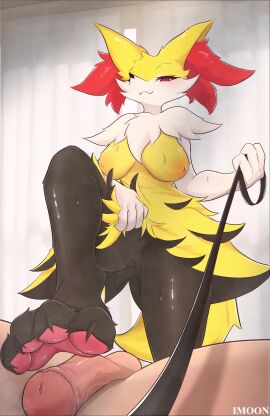 1boy 1girls absurd_res animated anthro anthro_on_human audible_ejaculation barefoot bedroom_eyes black_fur bodily_fluids braixen breasts canid canine cum cum_on_feet cum_on_lower_body cum_on_paw cum_on_self curtains curvy curvy_figure dialogue digitigrade dominant_anthro dominant_female ear_tuft english_text explicit feet female female_focus femdom fluffy_tail foot_fetish foot_focus foot_play footjob forced_orgasm fox from_below furry generation_6_pokemon half-closed_eyes heart hearts_around_head hi_res highres human_on_anthro humanoid_penis imoon indoors inner_ear_fluff interspecies leash leash_pull looking_at_viewer male male/female male_human/female_anthro male_pov mammal mp4 multiple_orgasms nintendo overstimulation paw_on_penis pawjob pawpads paws penis pink_pawpads pokemon pokemon_(species) pokephilia pov pov_footjob precum precum_on_feet premature_ejaculation pussy red_eyes sex shiny_feet shiny_fur slit_pupils smelly smirk soles solo solo_focus sound sound_warning speech_bubble squelching straight sweat tagme teasing teasing_viewer teasing_with_feet toes uncensored video white_fur yellow_fur yimoon640
