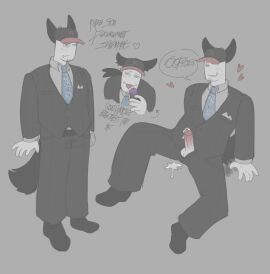 1boy anti_furry blush clothed cum cum_drip furry gay heart male male_only penis penis_out roblox roblox_avatar robloxian rubensim sucking wolf_ears wolf_tail