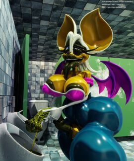 3d_(artwork) absurd_res animal_genitalia animal_penis areola armor bathroom big_breasts big_penis bodily_fluids breastplate breasts clothing curvy_figure digital_media_(artwork) equine_genitalia equine_penis eyelashes flared_penis futanari genital_fluids genitals hi_res hyper intersex lips mismatched_animal_genitalia mismatched_animal_penis mismatched_genitalia mismatched_penis peeing penis pussy rouge_the_bat saliva sanory sega smegma sonic_(series) sonic_the_hedgehog_(series) suit tail thick_lips tongue urine voluptuous vulva wings