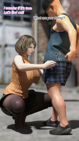 1boy 1girls 3d ashley_graham ashley_graham_(ella_freya) ass babuu big_ass big_breasts bottom_heavy breasts bust busty capcom chest curvaceous curvy curvy_figure female female_focus height_difference hips hourglass_figure huge_ass huge_breasts human large_ass large_breasts legs light-skinned_female light_skin male male/female mature mature_female miniskirt resident_evil resident_evil_4 resident_evil_4_remake short_male shorter_male skirt slim_waist straight tall_female taller_female teasing thick thick_hips thick_legs thick_thighs thighs top_heavy voluptuous waist wide_hips