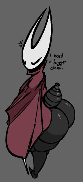 1girls anthro anus arthropod arthropod_abdomen arthropod_abdomen_anus arthropod_abdomen_genitalia arthropod_abdomen_pussy ass big_ass black_body bottomless cloak cloak_only clothed clothing cross-popping_vein dialogue english_text exposed_ass female glistening grey_background high-angle_view hollow_knight horn hornet_(hollow_knight) looking_back melee_weapon nanodude78 narrowed_eyes pussy red_cloak red_clothing simple_background solo solo_female sword team_cherry text undersized_clothing weapon white_face white_horn