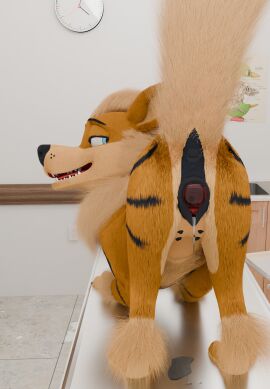 3d anatomically_correct anatomically_correct_anus anatomically_correct_genitalia anatomically_correct_pussy animal_genitalia animal_pussy anus arcanine canine_genitalia canine_nipples canine_pussy cervical_penetration cervix clitoral_fossa clitoris digital_media_(artwork) dildo dripping_pussy exam_table examination_room examination_table female feral generation_1_pokemon genitals hi_res nintendo penetration pokemon pokemon_(species) pussy redneck_redoubt sex_toy solo transparent_dildo transparent_sex_toy vaginal_penetration