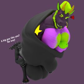 absurd_res anthro balls big_balls big_penis capcom cock_head_gulp cock_vore dialogue dragon duo flying_wyvern genitals hi_res huge_cock hyper hyper_genitalia hyper_penis krisbenny male male/male monster_hunter mythological_creature mythological_scalie mythology nargacuga penile penis scalie teasing text urethral_bulge vikvillince villince vore