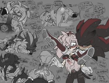 accessory amy_rose anal anthro anus ass balls black_body blush bodily_fluids boots bracelet carrying_another carrying_partner clothing cosplay_kaden dialogue duo eulipotyphlan footwear from_front_position ftm_crossgender genderswap genderswap_(ftm) genitals gloves green_eyes hair_accessory hairband handwear hedgehog hi_res jewelry kadecreate legwear male male/male male_amy mammal mating_press penis pink_body red_eyes rough_sex rule_63 saliva sega sex shadow_the_hedgehog shoes sonic_(series) sonic_the_hedgehog_(series) speech_bubble spread_ass spread_butt spreading submissive sweat tail tail_motion tailwag tears tears_of_pleasure thigh_boots thigh_highs