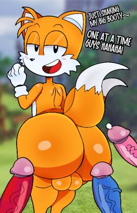 1boy 1femboy 1futa 2024 2_tails 2boys amy_rose anthro ass background balls big_ass big_balls blush bubble_ass bubble_butt classic_amy_rose classic_knuckles classic_sonic classic_tails curvy dialogue dialogue_bubble english_text faceless_character faceless_male femboy feminine_tails fox furu_flami futanari gay girly half-closed_eyes hi_res horny huge_ass hyper_ass intersex knuckles_the_echidna large_tail looking_at_viewer male male_focus male_only mammal multi_tail narrowed_eyes open_mouth penis shortstack shortstack_femboy simple_background smile sonic_(series) sonic_the_hedgehog sonic_the_hedgehog_(series) tails tails_the_fox teeth text tongue vein veiny_penis yellow_body yellow_fur