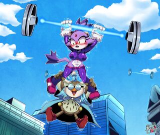 big_breasts blaze_the_cat commission furry mobian_(species) old_male owl pervert procyon't shortstack sonic_(series) sonic_the_hedgehog_(series)