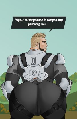 1boy 2024 2d 2d_(artwork) 2d_artwork armor ass ass_focus back back_view backsack balls ballsack beard beefy big_ass big_butt blonde_hair bubble_ass bubble_butt bulge butt_focus clothed clothing dialogue digital_media_(artwork) epic_games fat_ass fat_butt fortnite fortnite:_battle_royale fully_clothed gay gay_male gunnar_(fortnite) horkrugley huge_ass huge_butt large_ass large_butt light-skinned_male light_skin looking_at_viewer looking_back looking_back_at_viewer male male_only muscular muscular_male outdoors outside presenting presenting_ass presenting_butt presenting_hindquarters rear_view solo solo_male text thick_ass thick_butt