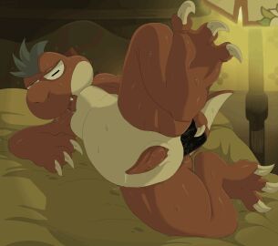 anal anal_masturbation anal_sex animal_genitalia animated ass bed_sheet bedding bedroom bodily_fluids claws dildo dildo_in_ass dildo_insertion genital_fluids genital_slit genitals hi_res looking_pleasured loop lying male male_only male_penetrated mario_(series) masturbation nintendo object_in_ass on_side open_mouth orange_yoshi paper_mario penetration penis precum presenting presenting_hindquarters qrnrr raised_leg scalie sex_toy sex_toy_in_ass sex_toy_insertion short_playtime solo sweat sweatdrop the_great_gonzales_jr yoshi