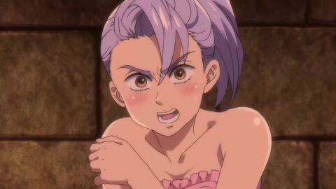 animated anime anime_screencap bouncing_breasts embarrassed_female half_naked jericho_(nanatsu_no_taizai) nanatsu_no_taizai tagme underwear video