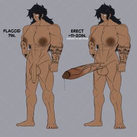 1futa 2d 2d_(artwork) abs areolae balls big_breasts big_penis black-haired_futa black_hair breasts brunette_futa dark-skinned_futa dark_skin erect_penis flaccid flaccid_penis futa_only futanari hard_cock human human_only intersex large_breasts long-haired_futa long_hair monica_clark muscles muscular muscular_futa naked nude nude_futa oc original original_character penis solo solo_futa standing tattoo tattoos testicles thespicyname veins veiny_penis