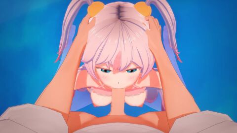 1boy 1girls 3d animated blowjob blue_eyes breasts fellatio indie_virtual_youtuber koikatsu light-skinned_female oral oral_sex shoko_(shokoshako) tagme ushio_ebi video virtual_youtuber vtuber