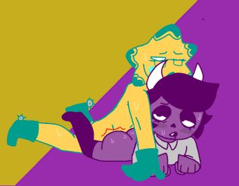 2boys anal dalv gay male male_focus male_only no_visible_genitalia non-human_only starlo_(undertale_yellow) sweating toony undertale undertale_yellow yaoi