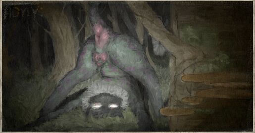 absurd_res animal_genitalia anthro anus artist_logo artist_name ass balls black_body black_fur branch cryptid digitigrade forest forest_background fungus fur genitals hdyly hi_res iridescent iridescent_fur logo long_tail looking_at_viewer male mushroom nature nature_background neck_tuft night nude nude_anthro nude_male penis photo plant prehensile_tail presenting presenting_anus presenting_balls presenting_hindquarters presenting_penis public public_nudity seraphix sheath signature solo solo_focus tail tail_tuft tree tree_stump tuft upside-down white_eyes