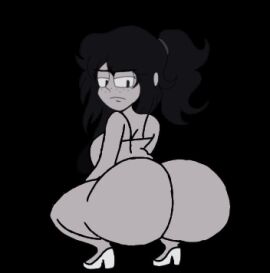 1girls animated animated_gif annoyed annoyed_expression ass ass_clapping ass_shake big_ass big_breasts big_butt big_thighs bikini breast_jiggle breasts christine_hermer_(black_and_white) clapping_ass clapping_cheeks creepypasta female female_only gif heels house_of_horrorbrews looking_back marios_madness solo solo_female solo_focus theluxusguy_(editor) themadguy_(editor) theslashfive_(edit) thighs transparent_background twerking