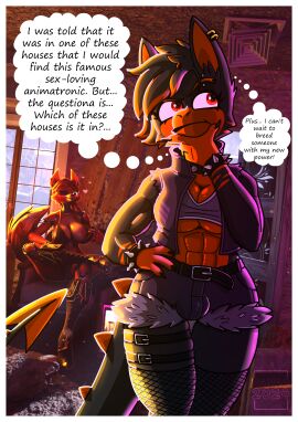 2024 3d 3d_background abs absurd_res accessory alternative_fashion ambiguous_gender animatronic anthro aroused ass balls biceps big_ass big_breasts big_butt blender_(artwork) border bra_lift breasts bulge canid canine choker clothing danna_nsfw270 demon digital_media_(artwork) dragon duo ear_piercing eye_patch eyewear female female/female fishnet_clothing fishnet_legwear five_nights_at_freddy's fox foxy_(fnaf) foxy_(mayosplash) futanari garter genitals goth hair hand_on_hip herm hi_res hybrid intersex intersex/female jewelry leg_garter legwear looking_at_butt machine mammal mayosplash muscular muscular_anthro mythological_creature mythological_scalie mythology necklace nipples orange_body piercing pirate red_eyes robot scalie scottgames tail thick_thighs thinking thought_bubble white_border yuna_(danna_nsfw270)