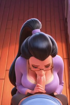 60fps ai_generated animated asian asian_female black_hair blowjob geisha glasses hair_bun hair_fetish handjob long_hair original_character pixar_style pov pulling_hair tagme thick_hair very_long_hair video wavy_hair