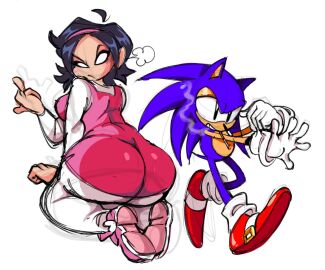 1boy 1girls 2d 2d_(artwork) 2d_artwork animation_sensation ass ass_focus better_couple big_ass big_butt facing_viewer female female_focus friday_night_funkin male nene_(newgrounds) simple_background sonic_(series) sonic_the_hedgehog sonic_the_hedgehog_(series) tagme thick_thighs white_background