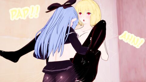 1futa 1girls 3d 3d_(artwork) 3d_model ahe_gao arcueid_brunestud ass big_breasts big_cock big_penis black_bow blonde_hair blue_hair breasts cock_shock demon erect_nipples erection female female_pervert futanari heart-shaped_pupils horny horny_female huge_ass huge_breasts huge_cock hyper hyper_penis intersex kagetsu_tohya koikatsu len_(tsukihime) long_hair melty_blood motion_lines nipples penetration penis plump red_eyes rolling_eyes sequence sex size_difference small_but_hung sound_effects spread_legs succubus throbbing tongue top_heavy tsukihime type-moon vampire vampire_girl