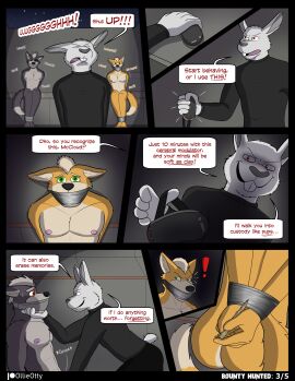 absurd_res anthro anus ass bondage bound canid canine canis captured comic comic_panel dialogue duct_tape eye_patch eyewear fox fox_mccloud fur gag gagged green_eyes grey_body grey_fur grope hair hi_res hypnotic_visor kidnapping male mammal nintendo nipples nude nude_anthro nude_male ollieotty orange_body orange_fur red_eyes speech_bubble star_fox tail tape tape_gag taped_mouth text wolf wolf_o'donnell