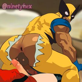 boner deadpool erection framerate_edit gay male male_only marvel marvel_comics ninetyhex penis rubbing rubbing_penis twitter_link twitter_username wolverine_(x-men) yaoi
