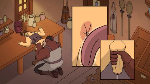 2boys 2d 2d_animation animated anthro anus ass balls bara bear fur furry gay grizzlygamerdev hand_on_penis handjob male male/male male_focus male_only mammal masculine_male masturbation muscular muscular_male penis precum precum_drip robin_morningwood robin_morningwood_(character) solo_male touching_penis yaoi zack_(robin_morningwood)