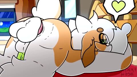 16:9 alien anal anal_sex animated anthro anthro_penetrated anus ass ass_up backsack balls bed bedroom bedroom_sex bodily_fluids body_part_in_ass bouncing_balls bouncing_butt bouncing_penis bound bovid caprine disembodied_penis duo erection eyewear femboy firry forrest_(chump) from_behind_position fur furniture gay genital_fluids genitals glasses glistening_eyelids goat hair heart_symbol hi_res hideki_moshi horn hug hugging_object hugging_pillow hybrid looking_back lying male male/male male_penetrated male_penetrating male_penetrating_male mammal moon night nonbinary_(lore) nude on_bed open_mouth penetration penile penile_penetration penis penis_in_ass pillow round_glasses sex short_playtime simple_background solo_focus sound tagme video widescreen