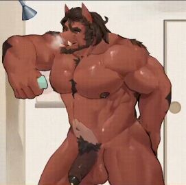2023 abs anal anal_masturbation animated anthro balls bara bathing beard biceps big_pecs big_penis black_hair bodily_fluids bouncing_balls bouncing_penis breath broken_heart brown_body chenxiao_bull chest_tuft closed_eyes cum_dripping_from_penis deltoids dripping facial_hair flaccid foreskin genital_fluids genitals hair holding_soap holidays humanoid_genitalia humanoid_penis inside male male_only mammal masculine_male masturbation mouth_closed muscular muscular_anthro muscular_arms muscular_legs muscular_male navel nipples nude obliques one_eye_closed panting partially_retracted_foreskin pecs penis precum precum_drip pubes retracted_foreskin shower shower_head showering side_view soap solo suid suina sus_(pig) tears tongue tongue_out triceps tuft tusks uncircumcised valentine's_day wild_boar yaoi