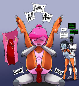 adventure_time armbinder boxbinder cervix cuckold female forced_pleasure forced_to_watch gmil marceline moaning monoglove princess_bubblegum robot toe_socks